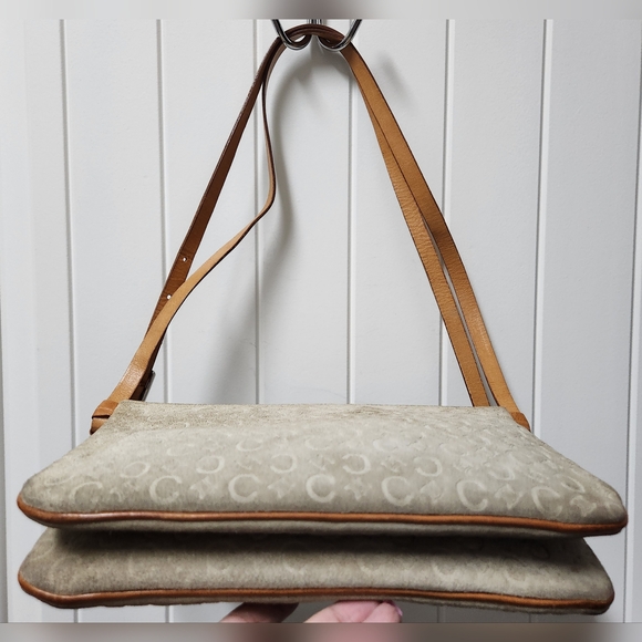 CELINE Macadam C Dual Pouch Suede Shoulder Bag - Picture 7 of 12